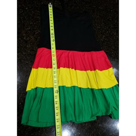 Shoreline Women Multicolor Polyester Off the Shoulder Knee Length Dress Size 30 - Picture 10 of 11